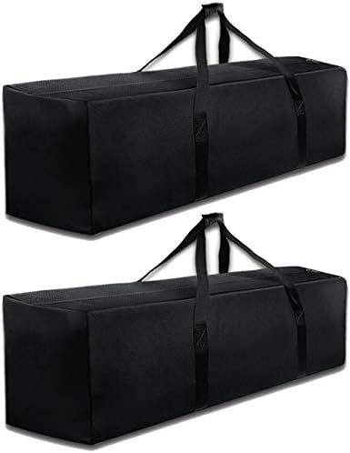 Sports Duffle Bag – Extra Large Travel Duffel Luggage Bag with Upgrade Zipper, Sturdy & Water Resistant, Black (Black 47inch 2Pack)