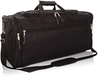 DALIX 25″ Extra Large Vacation Travel Duffle Bag in Black